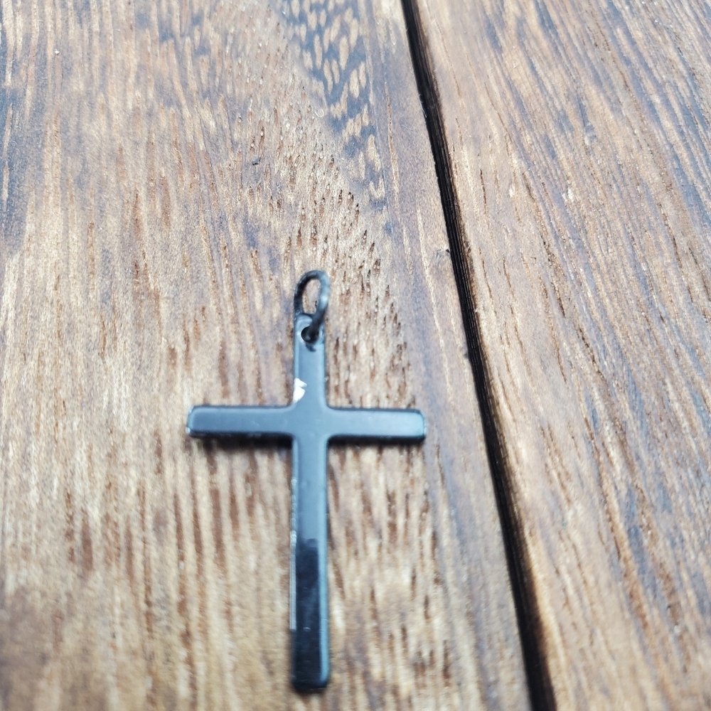 Black cross‎ necklace pendant